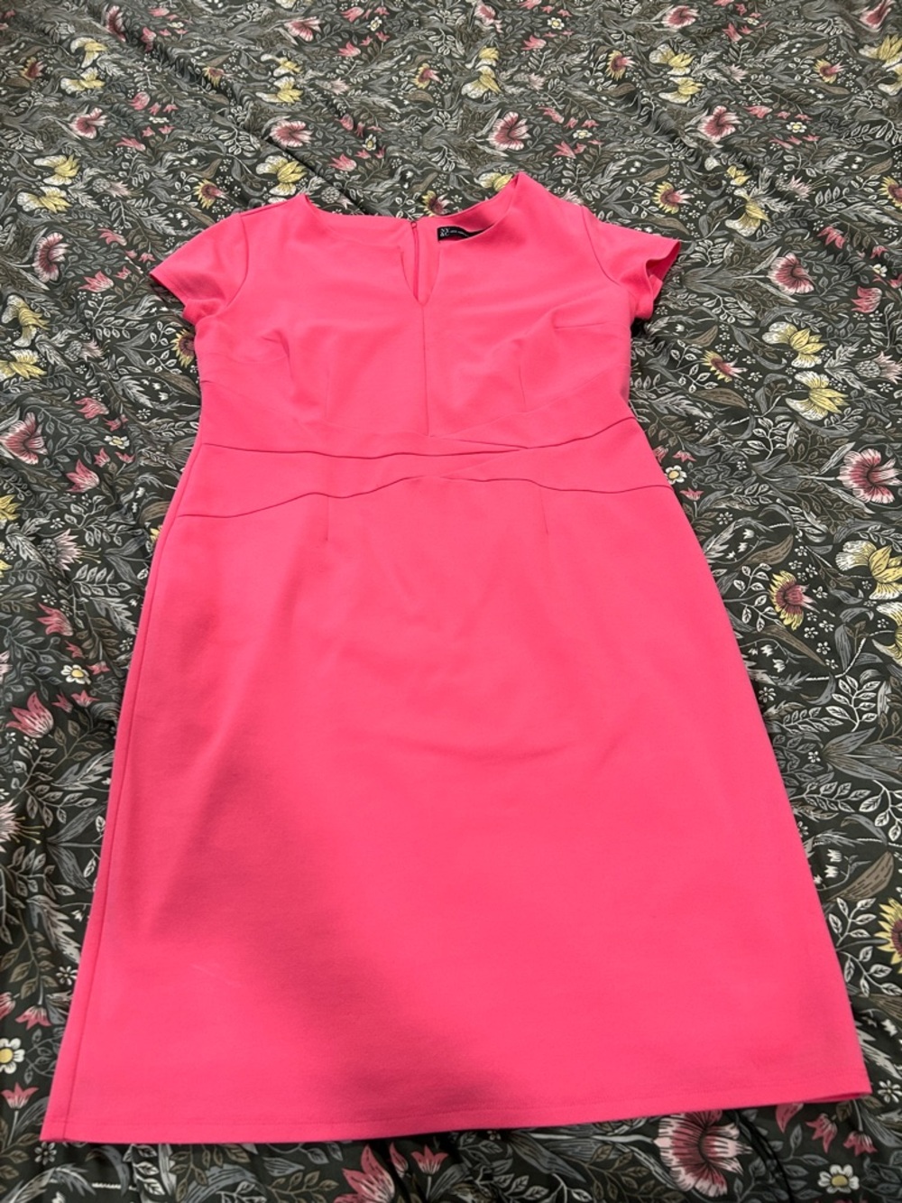 New York & Company Hot Pink Midi Sheath Dress